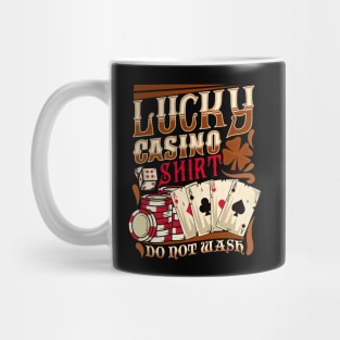 Vintage Lucky Casino print Vegas Jackpot Gambling Mug